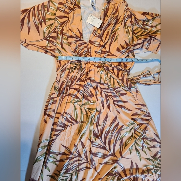 Rachel Pally Palm Print Orange & Brown Caftan Maternity Dress NWT XS - Picture 9 of 11